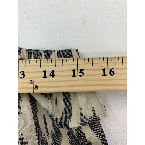 J. Crew Womens Size 0 Ikat Ruffle‎ Flounce Cotton Tank Top Blouse NWOT - Picture 5 of 12